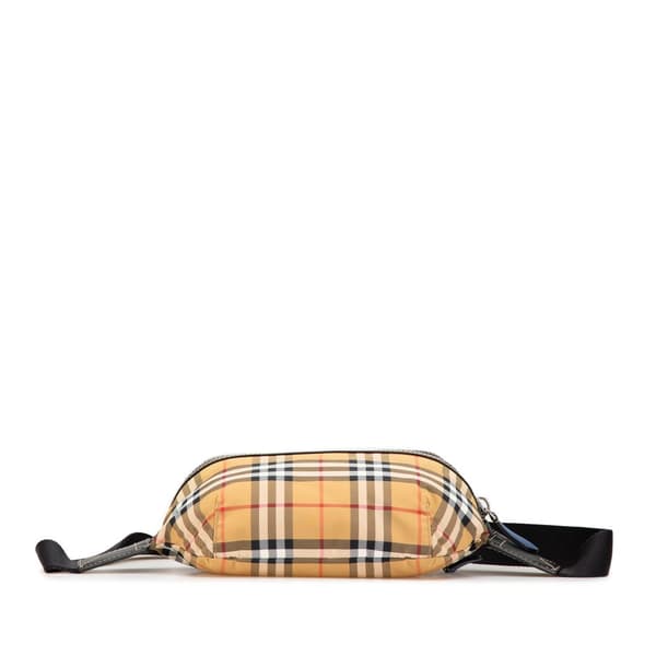 Pre-owned Burberry House Check Nylon Sonny Belt Bag Brown