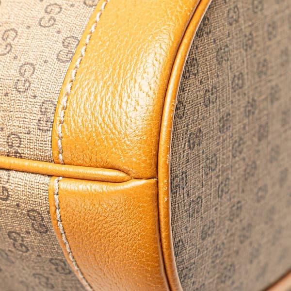 Pre-owned Gucci Micro GG Supreme Mickey Mouse Bucket Bag Brown