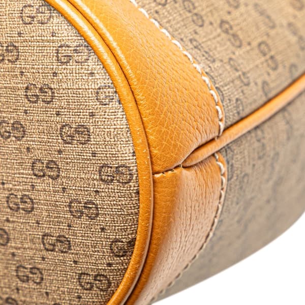 Pre-owned Gucci Micro GG Supreme Mickey Mouse Bucket Bag Brown