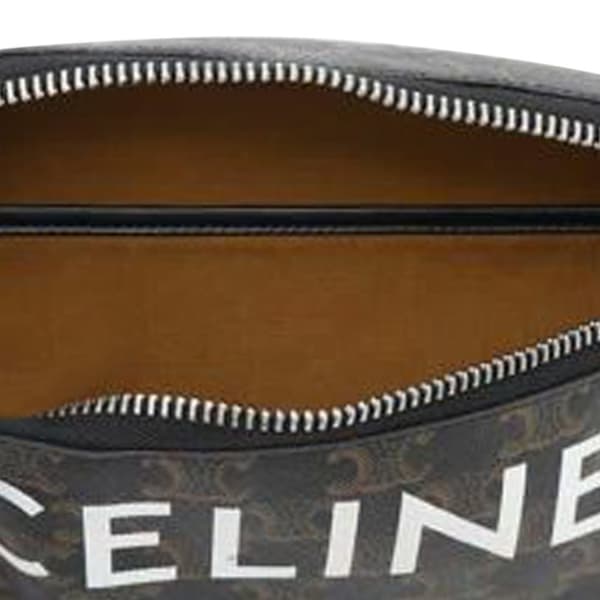 Pre-owned Celine Triomphe Coated Canvas Belt Bag Brown