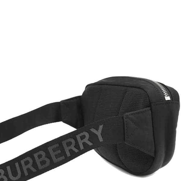 Pre-owned Burberry Nylon Logo Cannon Belt Bag Black