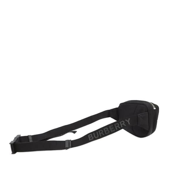 Pre-owned Burberry Nylon Logo Cannon Belt Bag Black