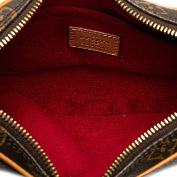Pre-owned Louis Vuitton Monogram Croissant PM Brown