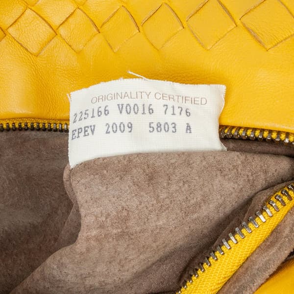 Pre-owned Bottega Veneta Nappa Intrecciato Bucket Bag Yellow