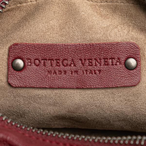Pre-owned Bottega Veneta Nappa Intrecciato Belt Bag Red