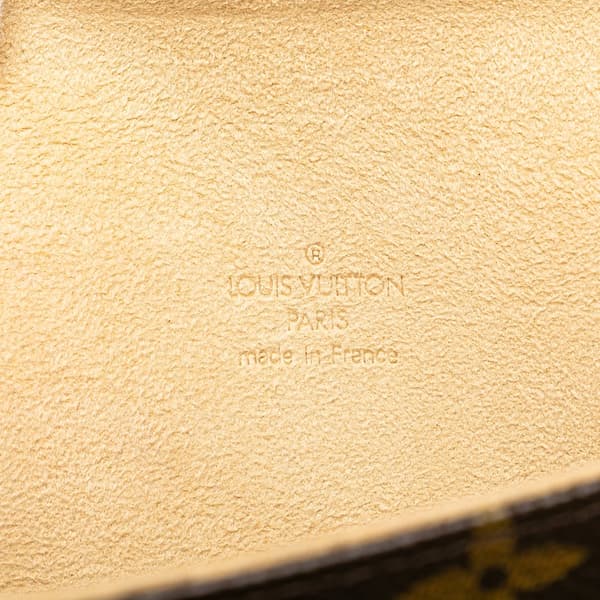 Pre-owned Louis Vuitton Monogram Pochette Florentine Brown