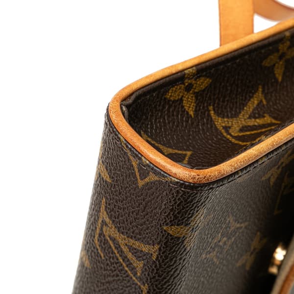 Pre-owned Louis Vuitton Monogram Pochette Florentine Brown