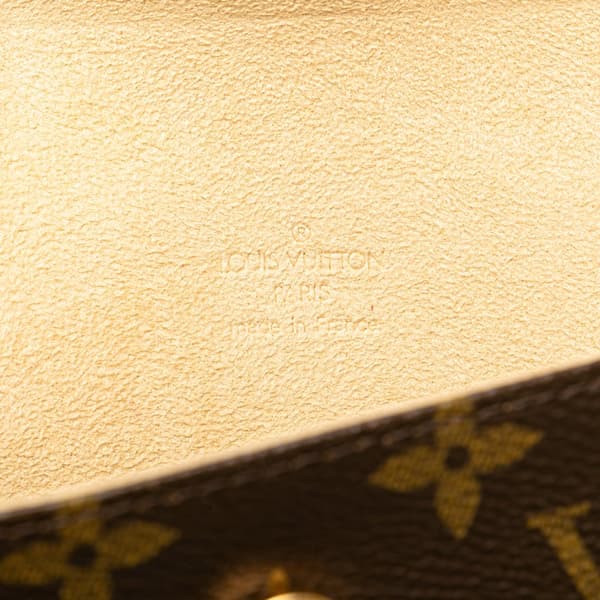 Pre-owned Louis Vuitton Monogram Pochette Florentine Brown