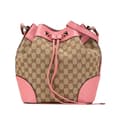Miniatyrbild 1 av 9: Pre-owned Gucci GG Canvas Bucket Brown