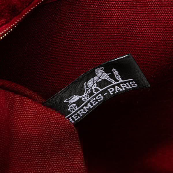 Pre-owned Hermès Toile Saxo MM Orange