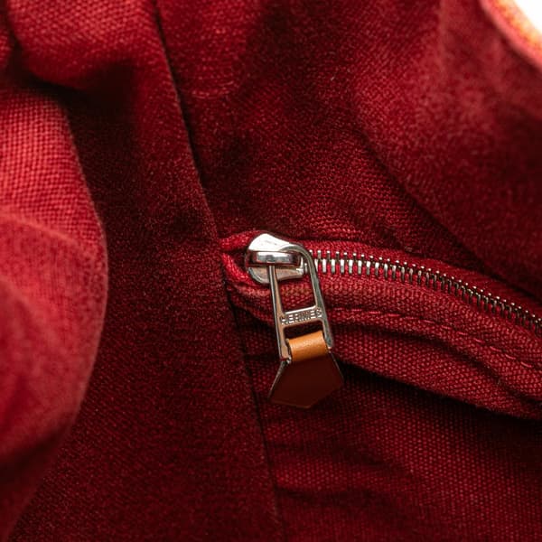 Pre-owned Hermès Toile Saxo MM Orange