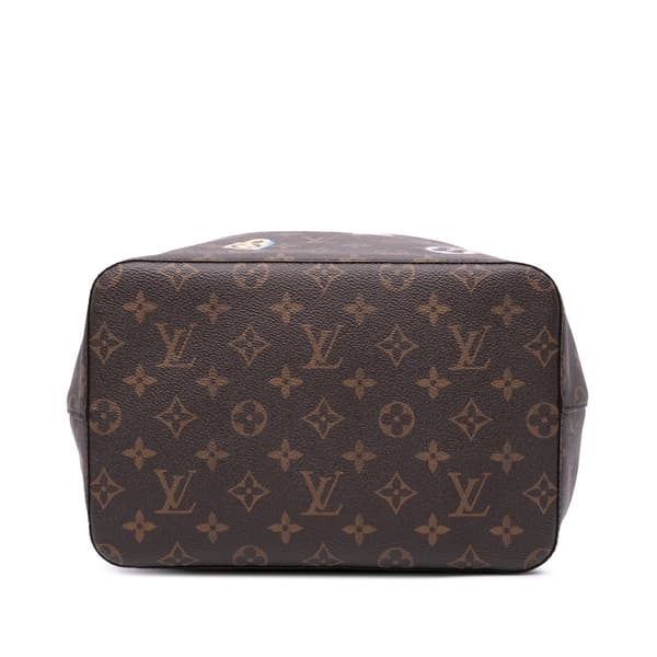 Pre-owned Louis Vuitton Monogram Love Lock Neonoe MM Brown