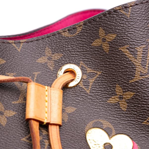 Pre-owned Louis Vuitton Monogram Love Lock Neonoe MM Brown