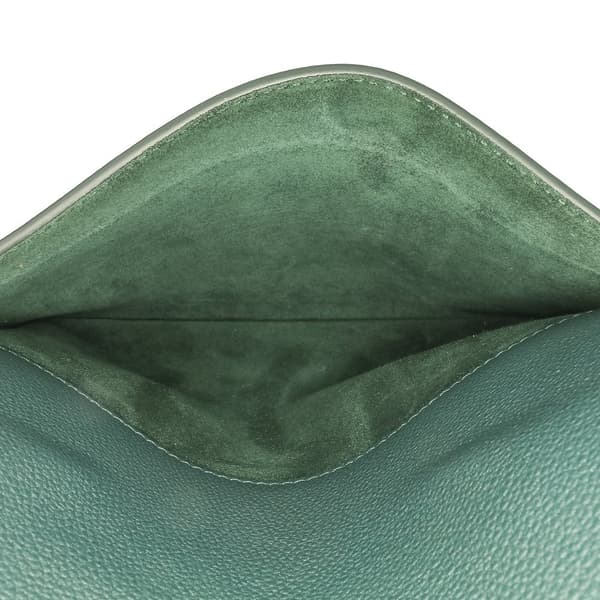 Pre-owned Celine Medium Leather Seau Sangle Bucket Green