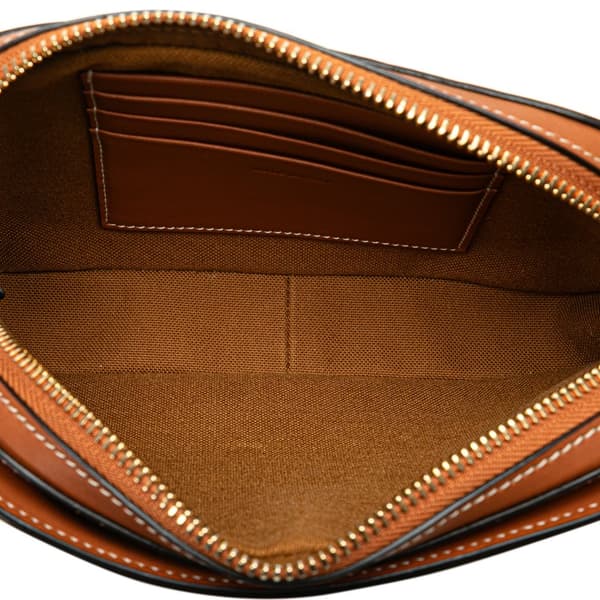 Pre-owned Celine Triomphe Coated Canvas Belt Bag Brown