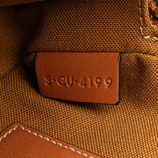 Pre-owned Celine Triomphe Coated Canvas Belt Bag Brown
