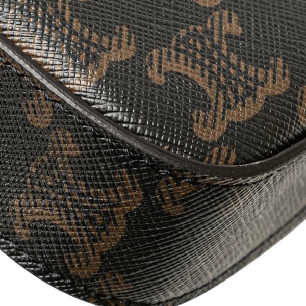 Pre-owned Celine Triomphe Coated Canvas Belt Bag Brown