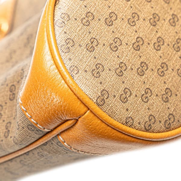 Pre-owned Gucci Micro GG Supreme Mickey Mouse Bucket Bag Brown