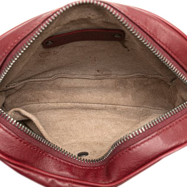 Pre-owned Bottega Veneta Nappa Intrecciato Belt Bag Red