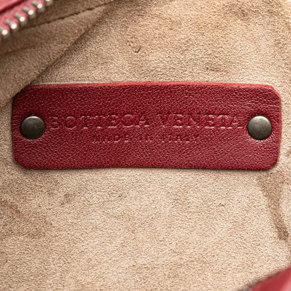 Pre-owned Bottega Veneta Nappa Intrecciato Belt Bag Red