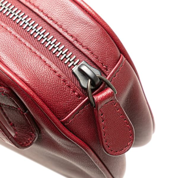 Pre-owned Bottega Veneta Nappa Intrecciato Belt Bag Red