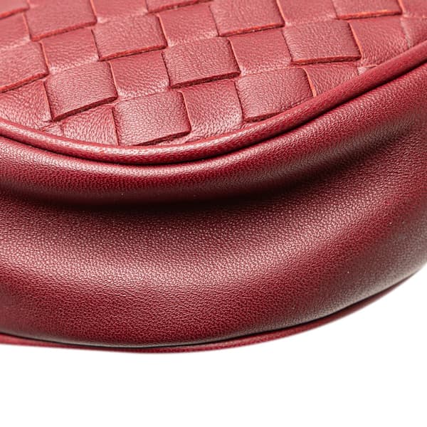 Pre-owned Bottega Veneta Nappa Intrecciato Belt Bag Red