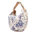 Miniatyrbillede 2 af 10: Pre-owned Gucci Canvas Flora Horsebit Wave Hobo White