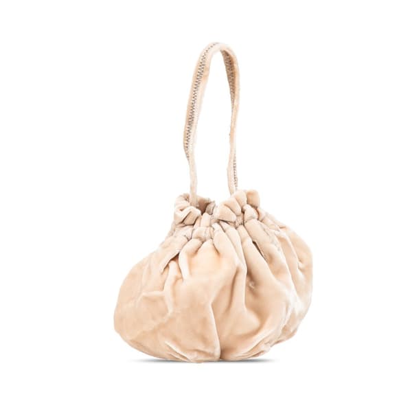 Pre-owned Prada Velvet Bucket Bag Brown