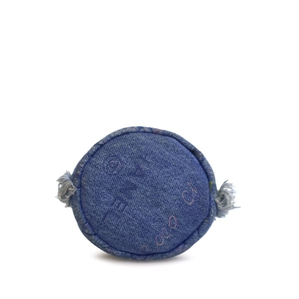 Pre-owned Chanel Mini Denim Mood Bucket with Chain Blue