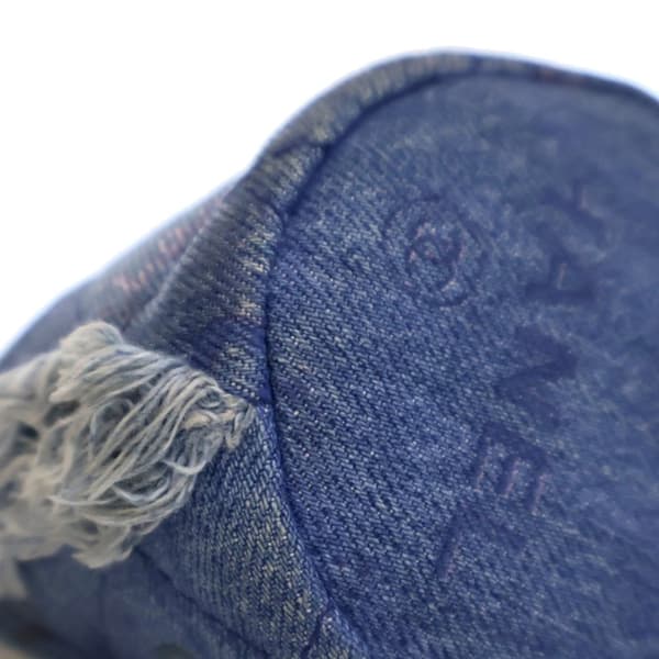 Pre-owned Chanel Mini Denim Mood Bucket with Chain Blue