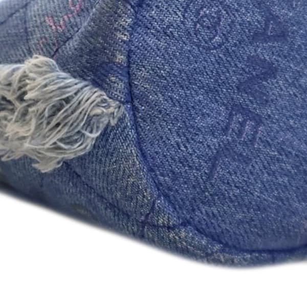 Pre-owned Chanel Mini Denim Mood Bucket with Chain Blue