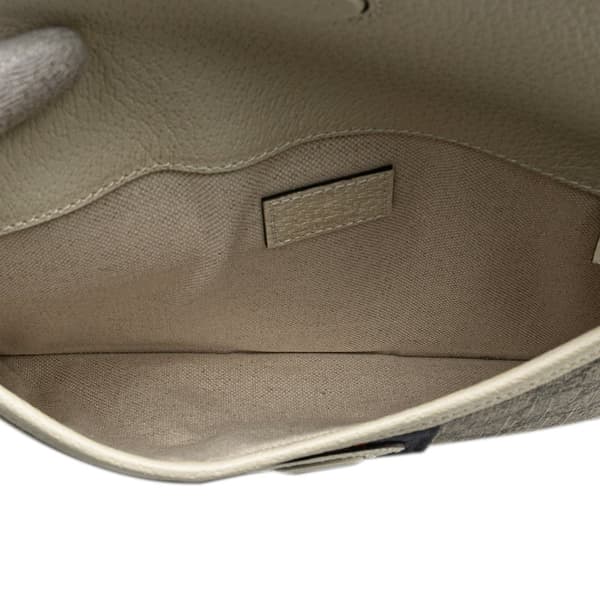 Pre-owned Gucci GG Supreme Ophidia Belt Bag Brown