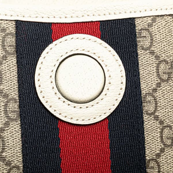 Pre-owned Gucci GG Supreme Ophidia Belt Bag Brown