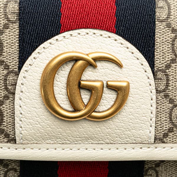 Pre-owned Gucci GG Supreme Ophidia Belt Bag Brown