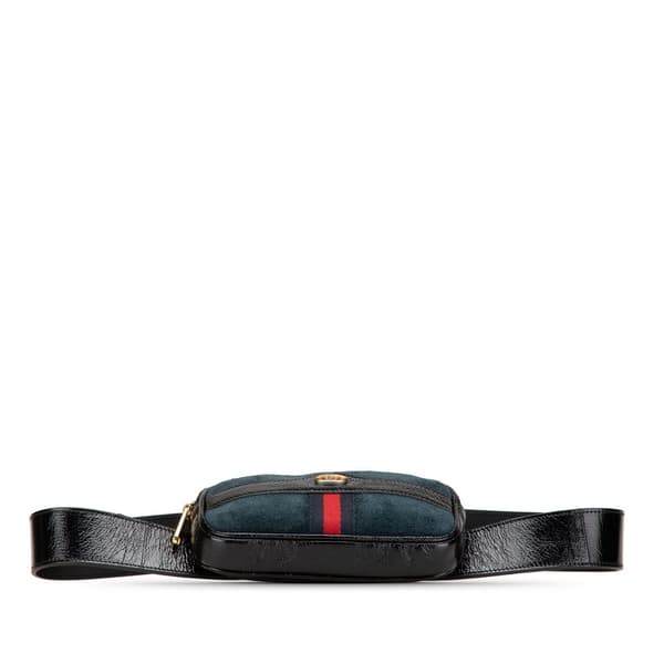 Pre-owned Gucci Small Suede Ophidia Belt Bag Blue