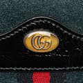 Miniatyrbild 9 av 10: Pre-owned Gucci Small Suede Ophidia Belt Bag Blue