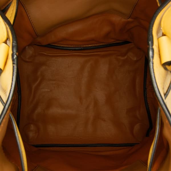 Pre-owned Prada Soft Calf Convertible Drawstring Bucket Bag Yellow
