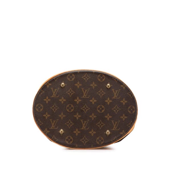 Pre-owned Louis Vuitton Monogram Bucket GM Brown