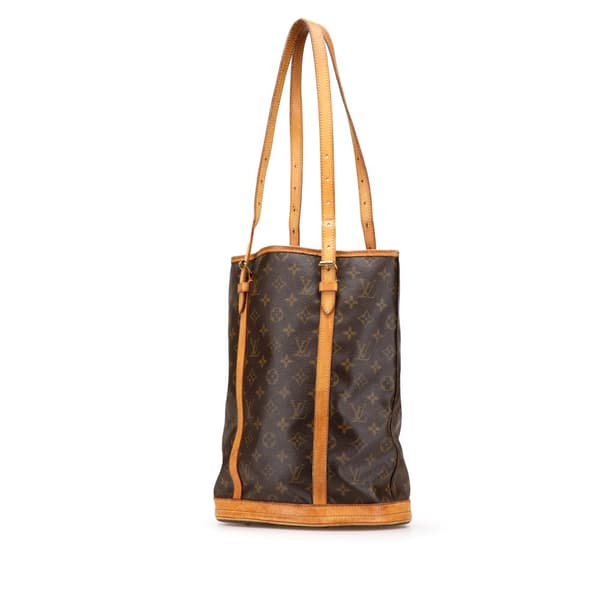 Pre-owned Louis Vuitton Monogram Bucket GM Brown