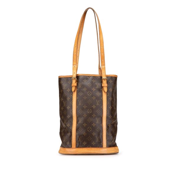 Pre-owned Louis Vuitton Monogram Bucket GM Brown