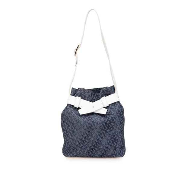 Pre-owned LOEWE Canvas Bucket Bag Blue