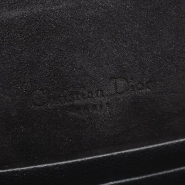 Pre-owned Dior Leather Saddle Belt Pouch Black