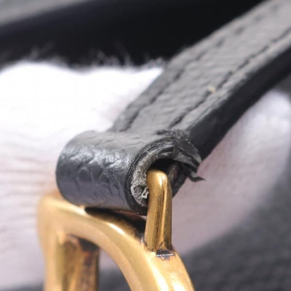 Pre-owned Dior Leather Saddle Belt Pouch Black