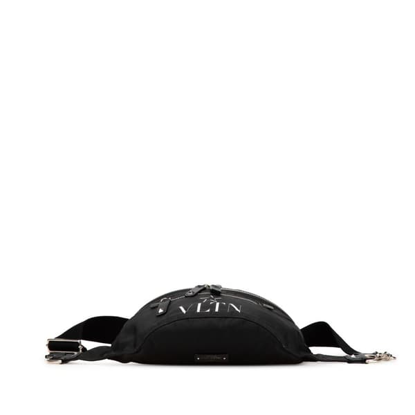 Pre-owned Valentino Nylon VLTN Belt Bag Black