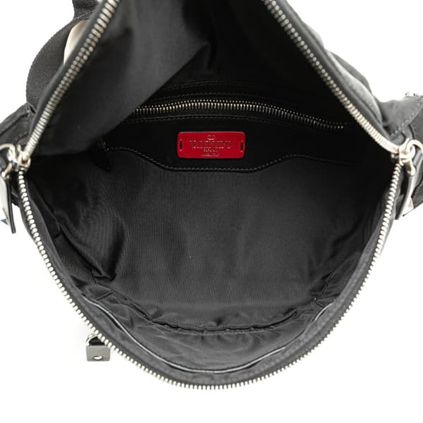 Pre-owned Valentino Nylon VLTN Belt Bag Black