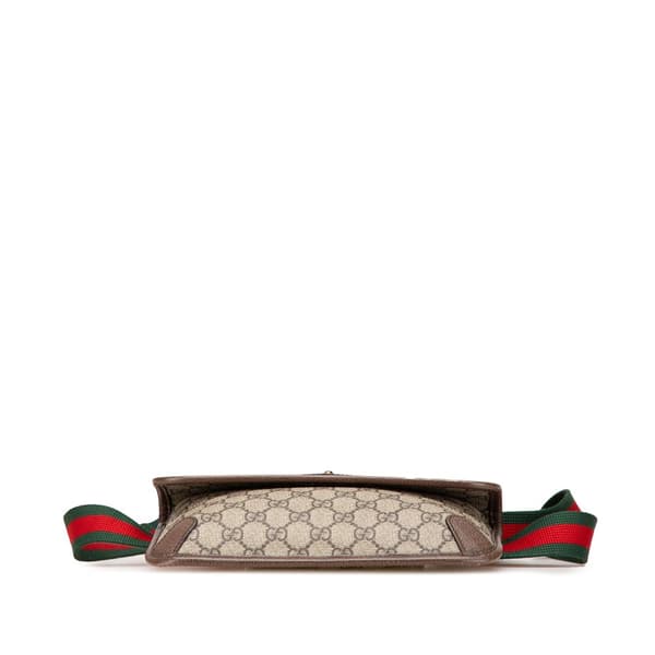 Pre-owned Gucci GG Supreme Web Neo Vintage Belt Bag Brown
