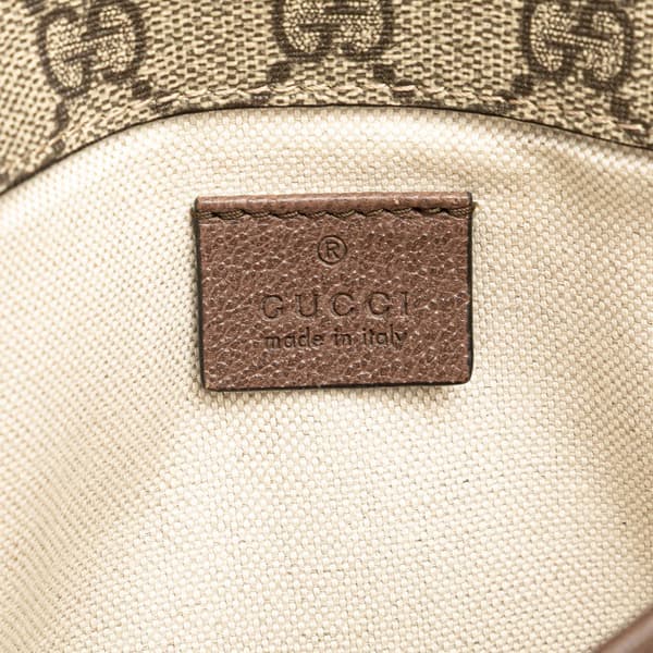 Pre-owned Gucci GG Supreme Web Neo Vintage Belt Bag Brown