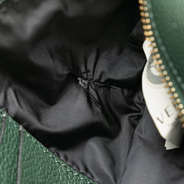 Pre-owned Versace Grained Calfskin Vanitas Medea Belt Bag Green