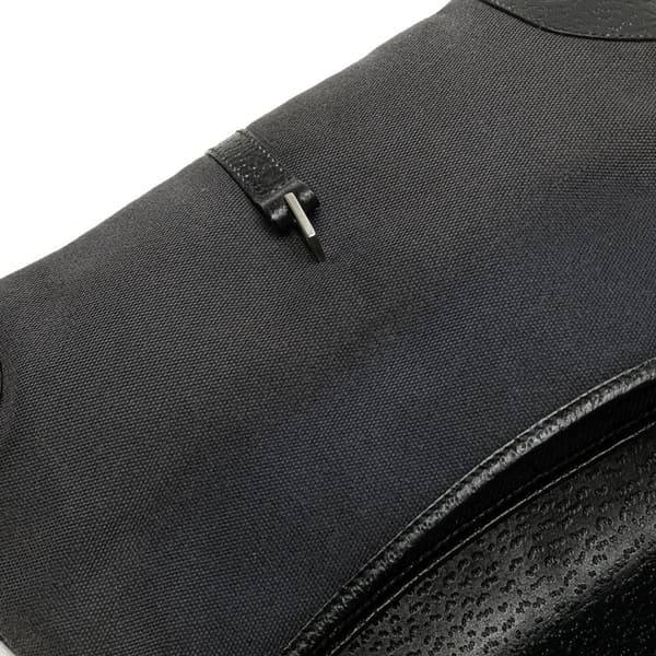 Pre-owned Gucci Canvas Bamboo Jackie Hobo Black