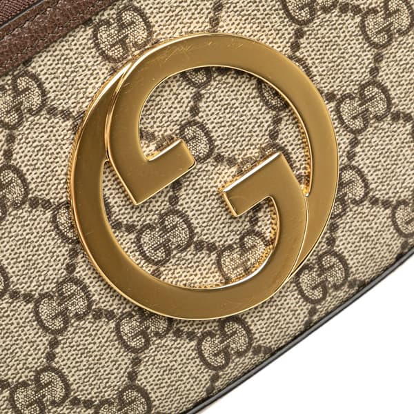 Pre-owned Gucci Mini GG Supreme Blondie Belt Bag Brown